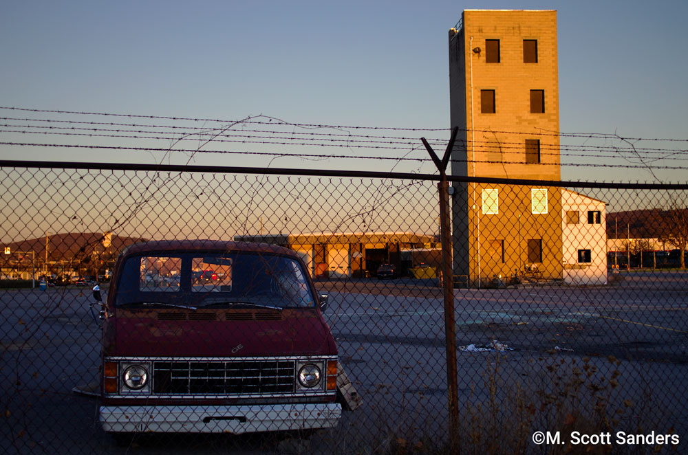 Tower and Dodge Van