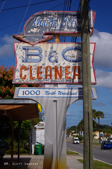 B&O Cleaners neon sign, DeLand, FL