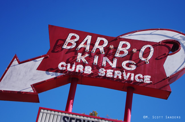 Bar-B-Q King neon sign, Charlotte, NC