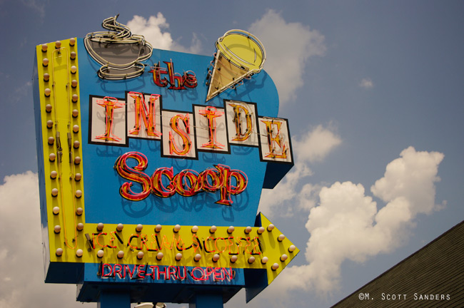 The Inside Scoop neon sign, Coopersburg, PA