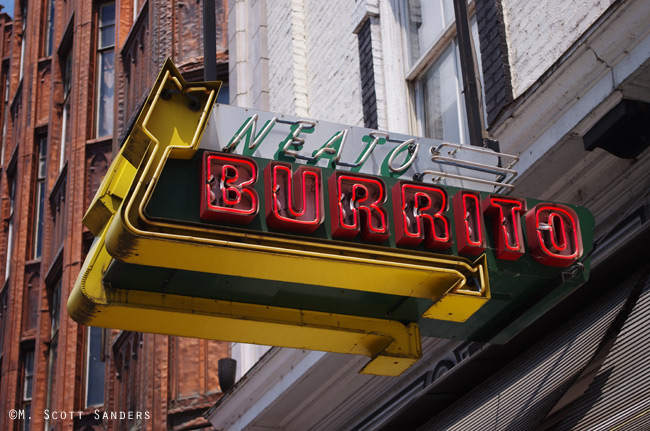 Neato Burrito neon sign, Harrisburg, PA