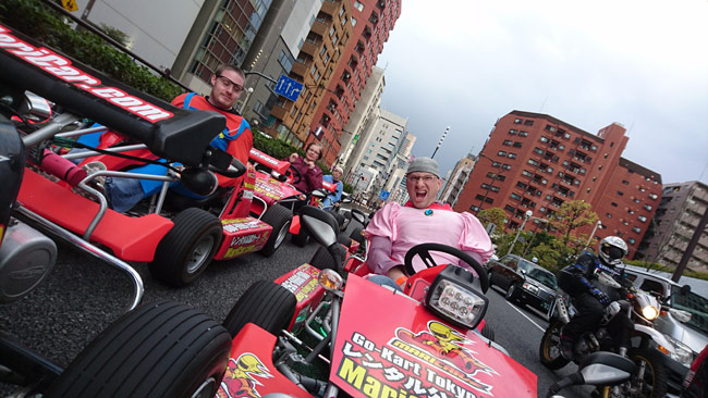 Riding Through the Streets of Tokyo. In a Go-Kart. In Costume.